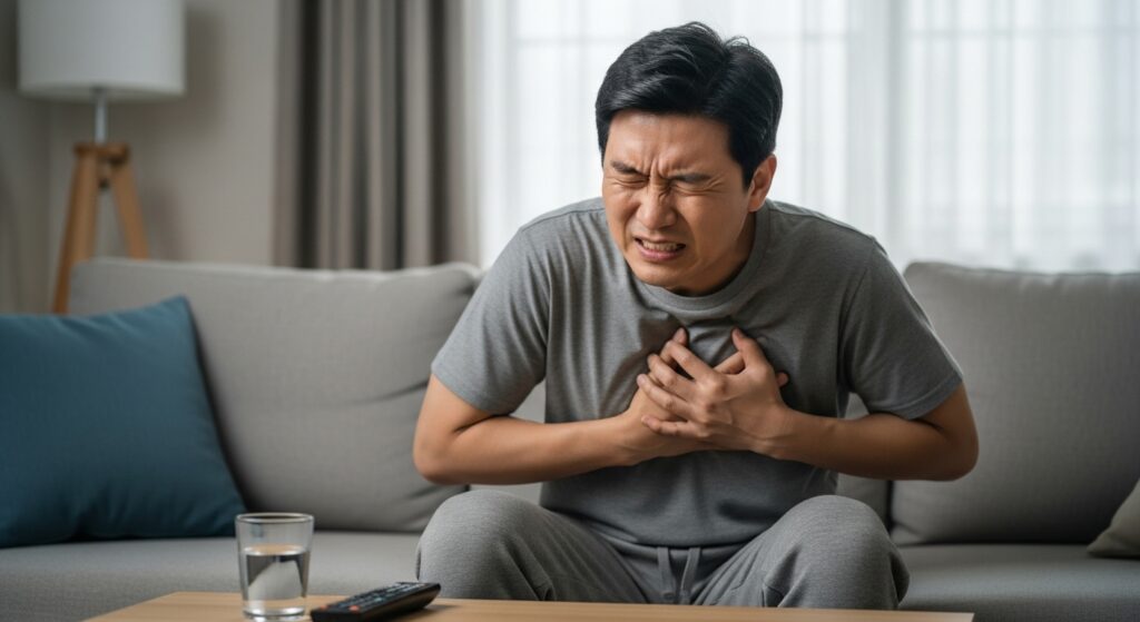 가슴가운데 통증 원인