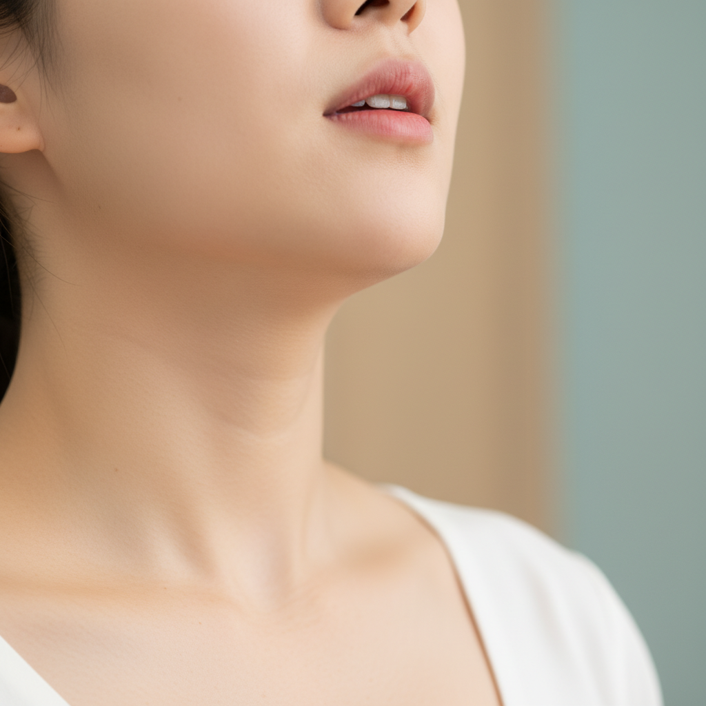 목소리와 후두 건강을 나타내는 이미지